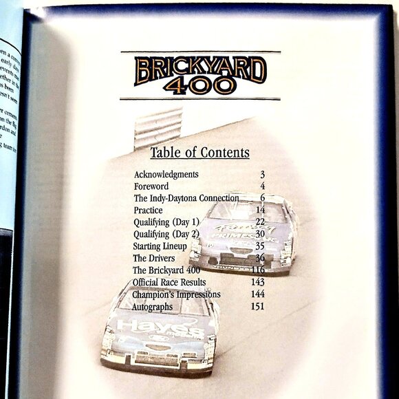 NASCAR 1996 Brickyard 400 Indy Speedway Race Commemorative Book HC/DJ + VHS Tape - Picture 16 of 16